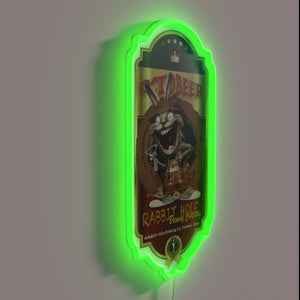 Beerton's October Beer Festival Celebration Sign in Vibrant Neon Lights