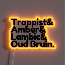 Load image into Gallery viewer, Neon Sign Displaying Variety of Belgian Beer Styles and Flavors