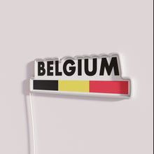 Load image into Gallery viewer, Vibrant RGB Neon Sign with Belgium Flag Design Minimalism Style