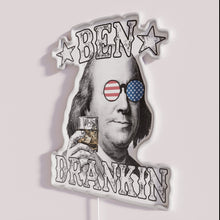 Load image into Gallery viewer, Benjamin Franklin Inspired Liberty Themed 4th of July Neon Sign