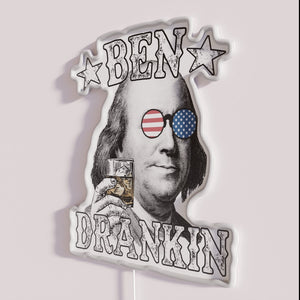Benjamin Franklin Inspired Liberty Themed 4th of July Neon Sign