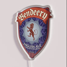 Load image into Gallery viewer, Bright neon English ale inspired sign with vibrant RGB lighting