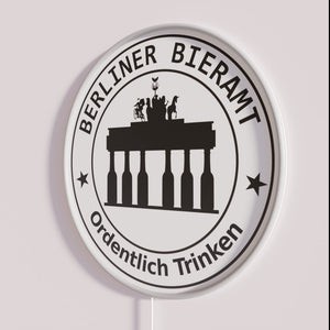 Vintage Berliner Bieramt Ordentlich Trinken logo neon bar decor sign