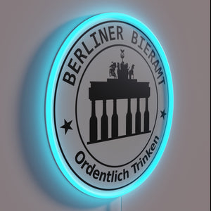 Berlin Beer Authority: Orderly Drinking Guaranteed - Classic Neon Sign Design