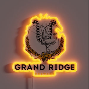 Official RGB Neon Sign for Best Drink's Grand Ridge Branding