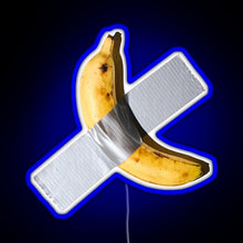 Load image into Gallery viewer, Best Quality Banana Duct Tape Art 120k RGB neon sign blue