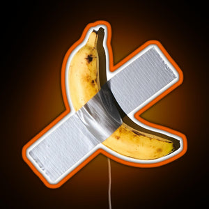 Best Quality Banana Duct Tape Art 120k RGB neon sign orange