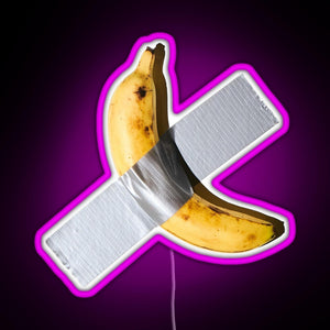 Best Quality Banana Duct Tape Art 120k RGB neon sign  pink