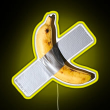 Load image into Gallery viewer, Best Quality Banana Duct Tape Art 120k RGB neon sign yellow