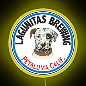 best selling lagunitas brewing RGB neon sign yellow