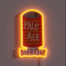 Load image into Gallery viewer, RGB LED Neon Sign with Personalized Beer Quote &#39;Biertje&#39; Display