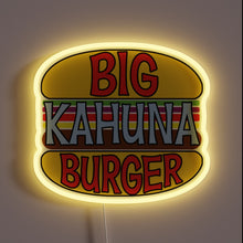 Load image into Gallery viewer, Big Kahuna Burger neon sign – bold and retro burger design inspired by Tarantino&#39;s cult classics, perfect for diners, home kitchens, or movie fans’ collections.