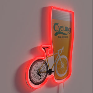 RGB Neon Sign with Bike and Brew Design Concept