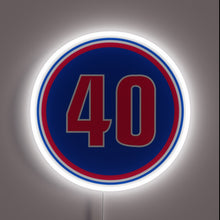 Load image into Gallery viewer, Vintage Detroit Piston&#39;s Bill Laimbeer #40 Authentic RGB Neon Sign