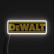 Load image into Gallery viewer, Black Bolder RGB neon sign, front view lit, printed on acrylic