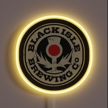 Load image into Gallery viewer, Black Isle Brewing Co. neon sign with yellow LED border