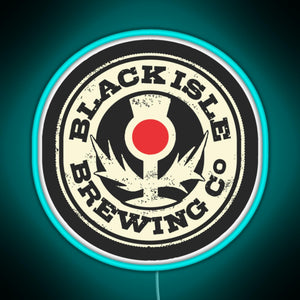 black isle brewing Merch RGB neon sign lightblue 