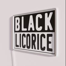 Load image into Gallery viewer, Neon Decorative Black Licorice Wall Sign with RGB Color Changing Functionality