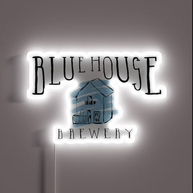 Blue House Brewery Neon Sign with Vibrant RGB LED Lighting
