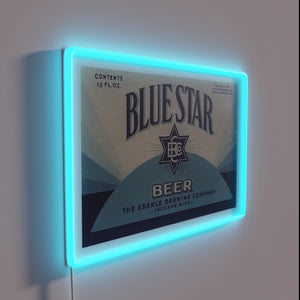 Add retro vibe to your space with this blue neon.