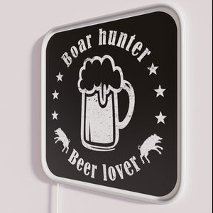 RGB Neon Wall Sign for Beer Lovers and Wild Game Enthusiasts