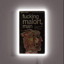 Load image into Gallery viewer, Novelty book cover with bold, eye-catching Fucking Malort Man design