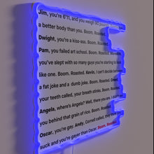 Load image into Gallery viewer, Electric Boom Roasted Typography with Vibrant RGB Glowing Accents
