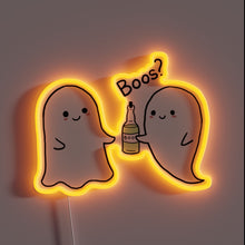 Load image into Gallery viewer, Eye-catching RGB illuminated signage with customizable neon light effects available