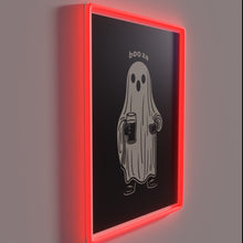 Load image into Gallery viewer, Humorous neon glow-in-the-dark ghostly spirits invite spooky fun to party.