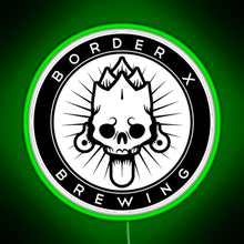 Load image into Gallery viewer, Border X Brewing RGB neon sign green