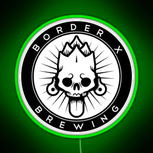 Border X Brewing RGB neon sign green