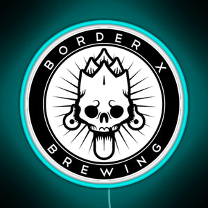 Border X Brewing RGB neon sign lightblue 