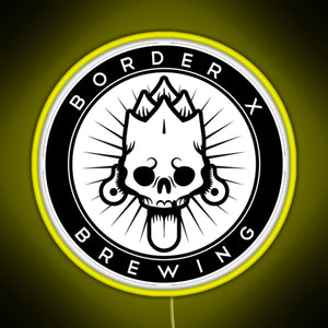 Border X Brewing RGB neon sign yellow