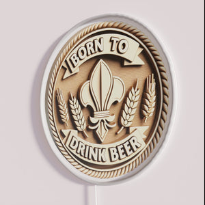 Born to Drink Beer RGB Neon Bar Sign Lighting