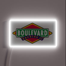 Load image into Gallery viewer, Elegant LED illuminated Boulevard logo in vibrant RGB neon lights