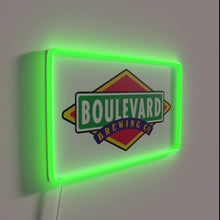 Load image into Gallery viewer, Electric Rainbow Glowing Neon Boulevard Sign with Modern LED Lighting