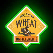 Load image into Gallery viewer, Boulevard Unfiltered Wheat Beer RGB neon sign green