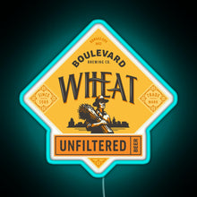 Load image into Gallery viewer, Boulevard Unfiltered Wheat Beer RGB neon sign lightblue 