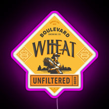 Load image into Gallery viewer, Boulevard Unfiltered Wheat Beer RGB neon sign  pink