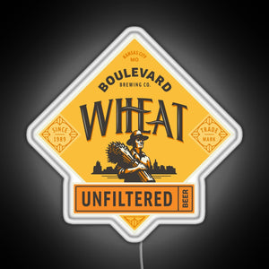 Boulevard Unfiltered Wheat Beer RGB neon sign white 