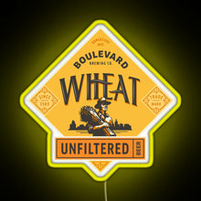 Load image into Gallery viewer, Boulevard Unfiltered Wheat Beer RGB neon sign yellow