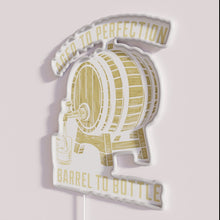 Load image into Gallery viewer, Bourbon Whiskey Bar Decor with Distressed Finish RGB Neon Sign