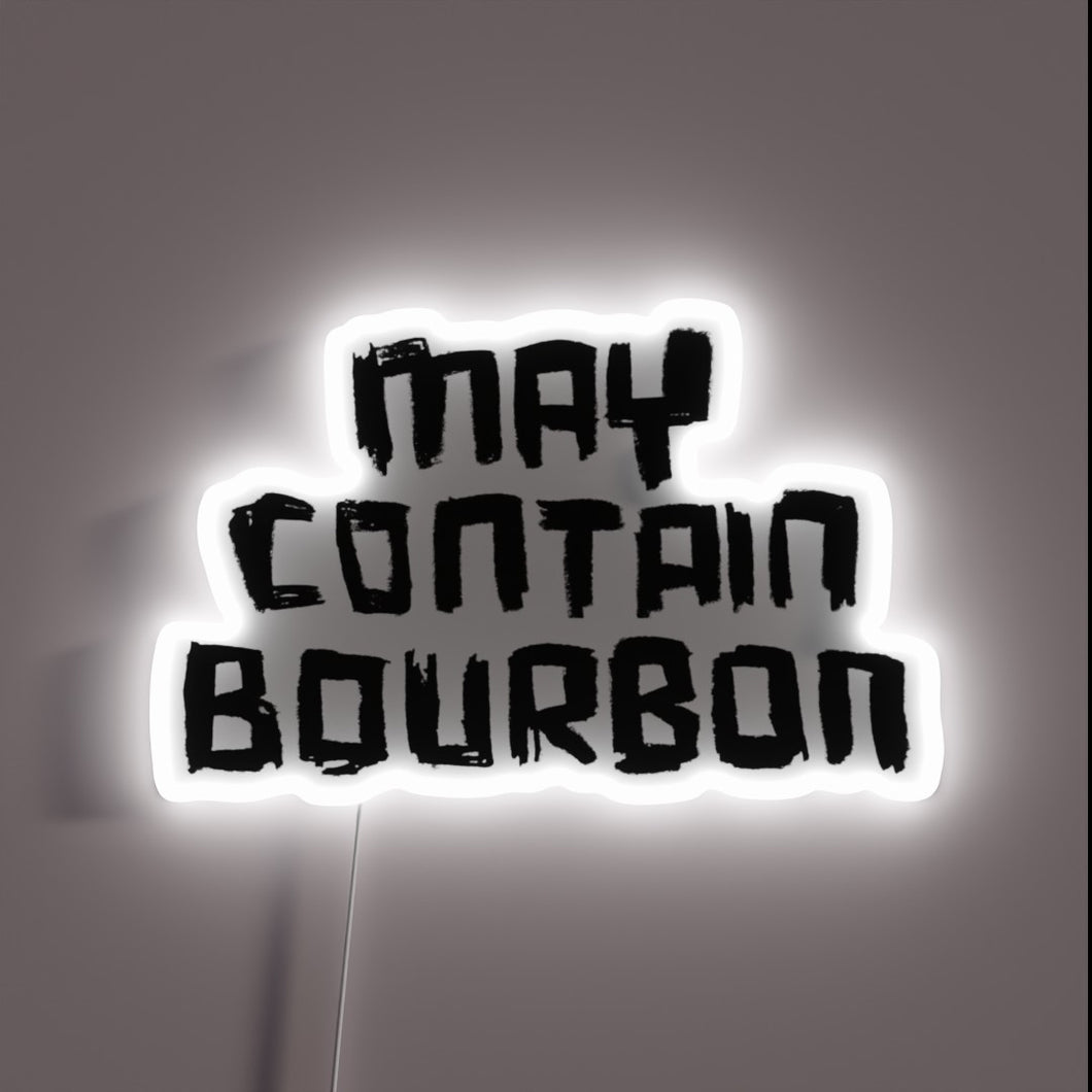 Bourbon enthusiast's dream, neon sign warning of bourbon presence