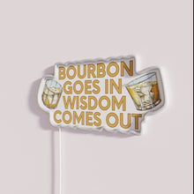Load image into Gallery viewer, Bourbon Wisdom Quotes Glowing LED Neon Bar Sign Wall Decoration