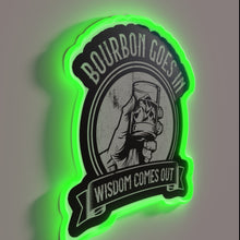 Load image into Gallery viewer, Wise Words Shining Brightly from the Bottle of Fine Bourbon
