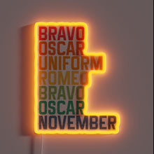 Load image into Gallery viewer, Bourbon enthusiast&#39;s secret password revealed in glow-in-the-dark neon light display.