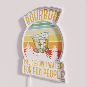 Whiskey Bar Decor Neon Sign with Colorful Bourbon Whiskey Theme