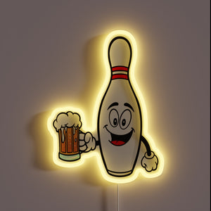 RGB Neon Sign: Bowling Drink Beer Themed Party Decorations Illumination