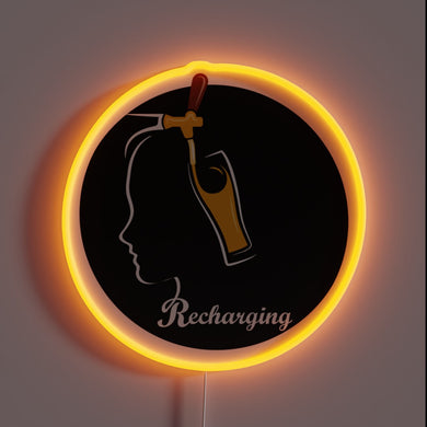 Electro-glowing recharge station for tired minds and exhausted neurons