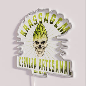 Brassagem RGB neon light sign, decorative bar pub kitchen decor.